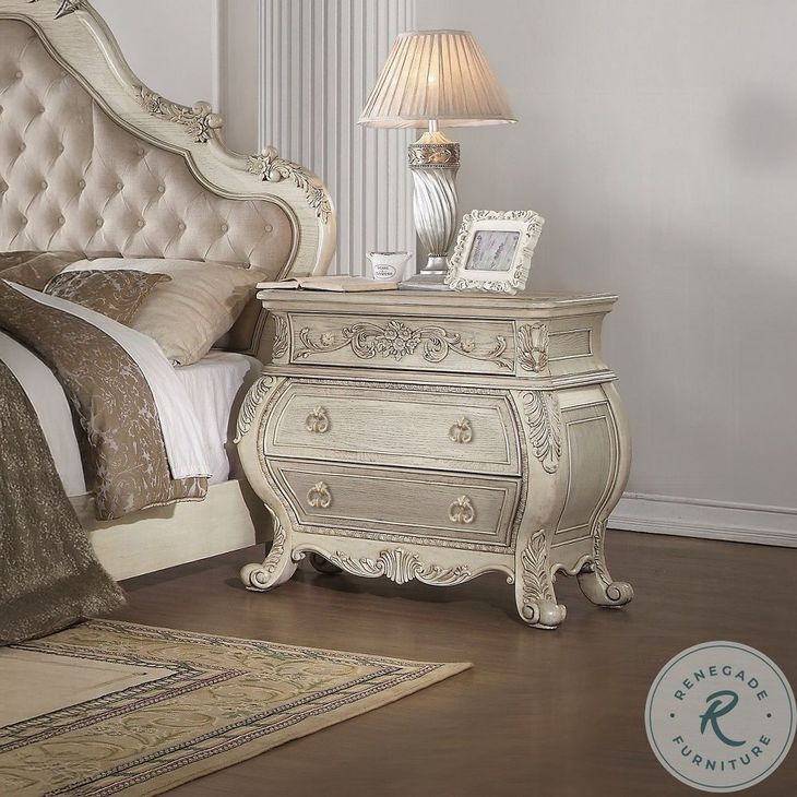 Ragenardus Antique White Nightstand