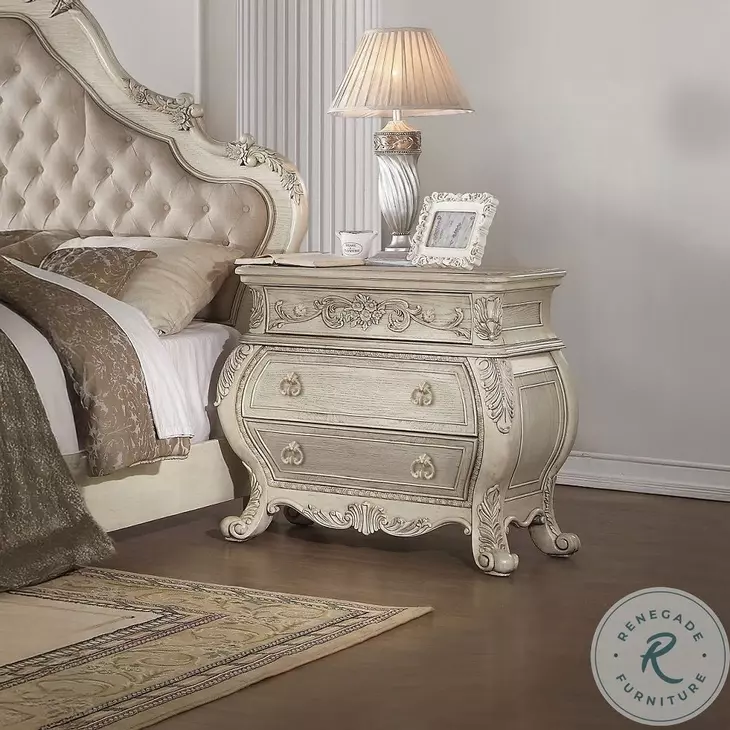 Ragenardus Antique White Nightstand