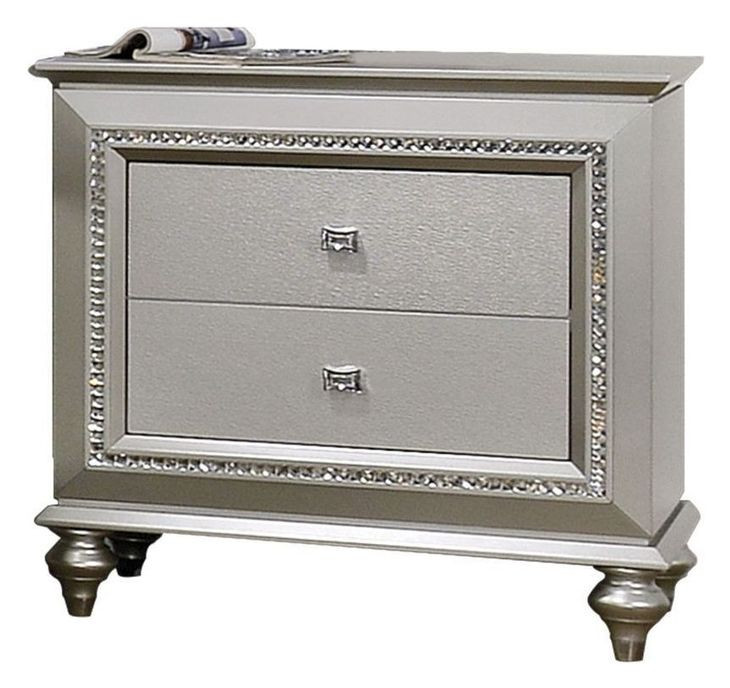 Kaitlyn Champagne 2 Drawer Nightstand