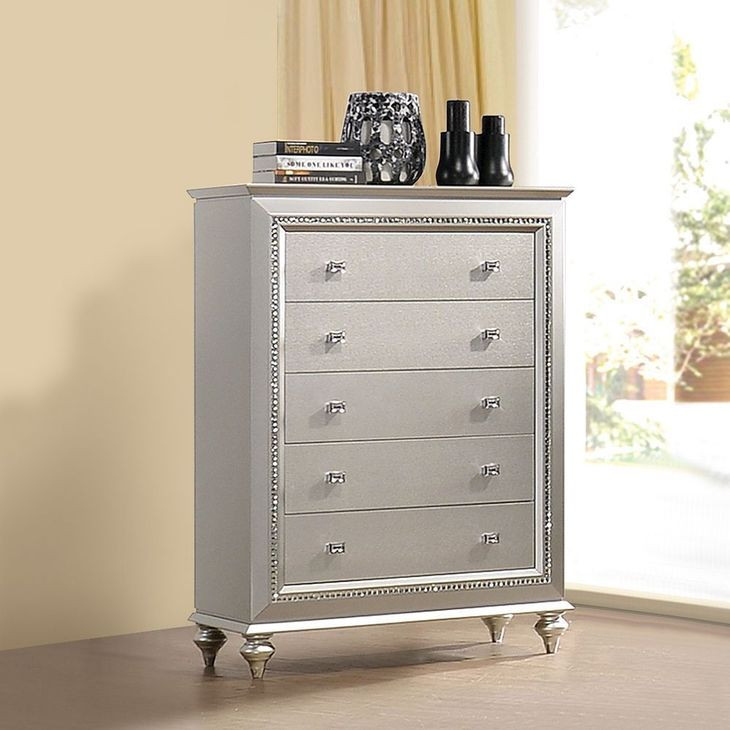 Kaitlyn Champagne 5 Drawer Chest