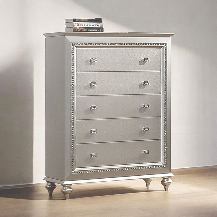 Kaitlyn Champagne 5 Drawer Chest