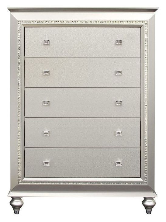 Kaitlyn Champagne 5 Drawer Chest