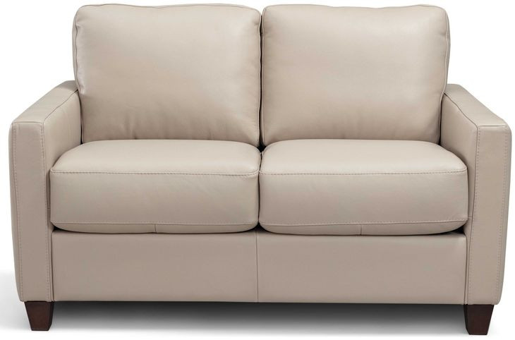 Millbrook Savino Taupe Leather Loveseat