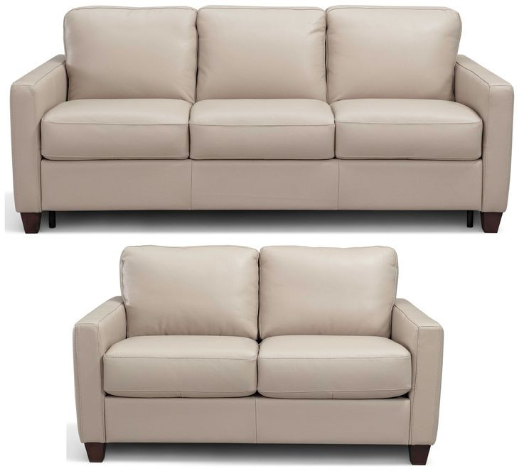 Millbrook Savino Taupe Leather Living Room Set