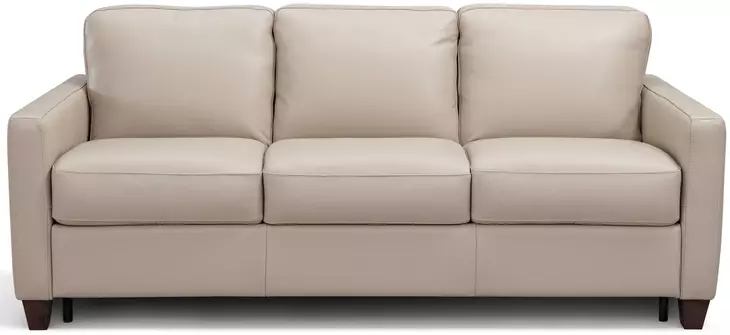 Millbrook Taupe Plain Leather Living Room Set