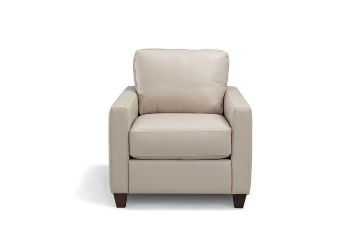Millbrook Taupe Plain Leather Upholstered Accent Chair
