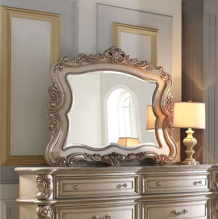 Gorsedd Beige Arched Dresser Mirror