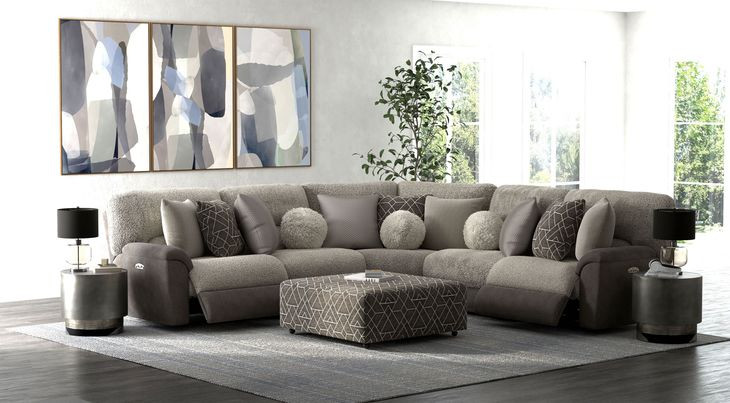Rendezvous Slate and Umber 6 Piece Sectional