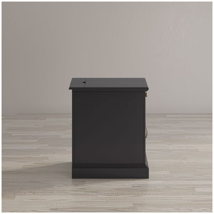 Craftsman Antique Black Chairside Table