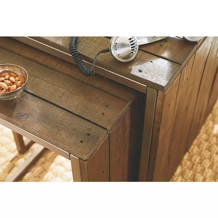 Flashback Rusty Brown Rectangular Nesting Cocktail Table