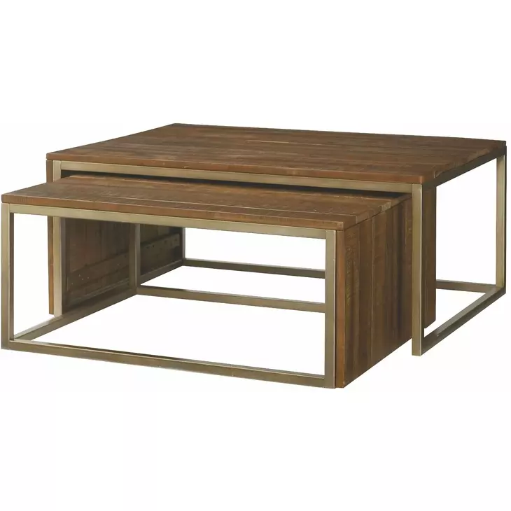 Flashback Rusty Brown Rectangular Nesting Cocktail Table