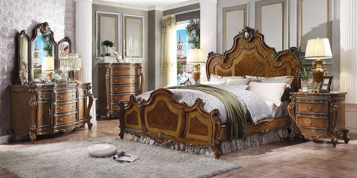 Picardy Honey Oak 5 Drawer Dresser