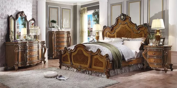 Picardy Honey Oak 5 Drawer Dresser