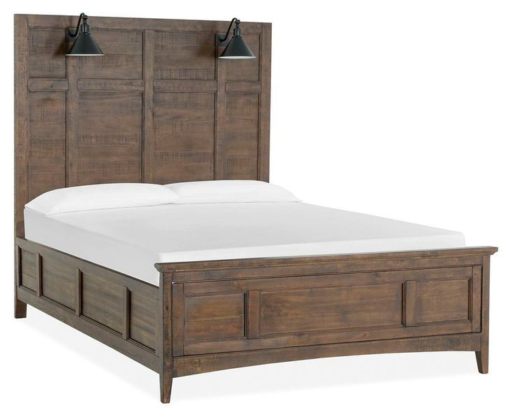 Bay Creek Toasted Nutmeg Queen Panel Bed with LED