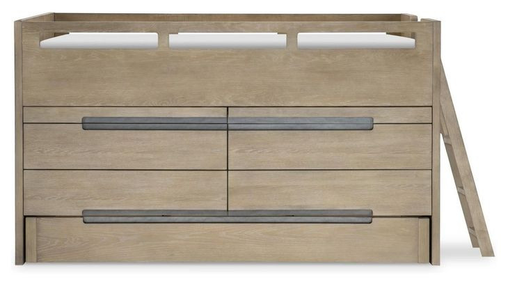 District Weathered Oak Twin Captains Storage Bed