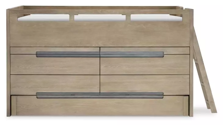 District Weathered Oak Twin Captains Storage Bed