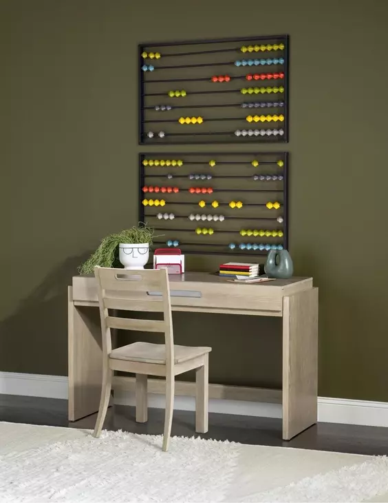 District Weathered Oak 48" Writing Desk