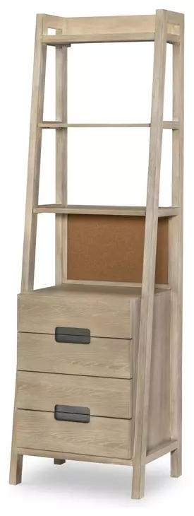District Weathered Oak 4 Drawer Bookcase