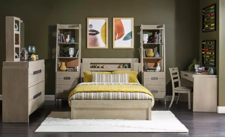 District Weathered Oak 48" Writing Desk