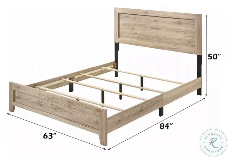 Miquell Natural Queen Panel Bed
