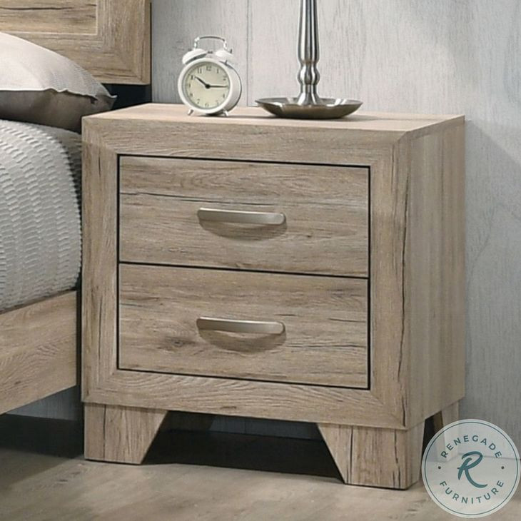 Miquell Natural 2 Drawer Nightstand