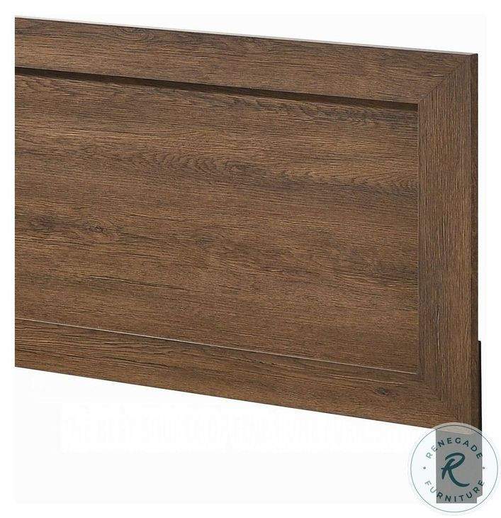 Miquell Oak Eastern King Panel Bed