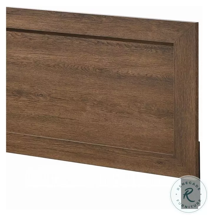 Miquell Oak Eastern King Panel Bed