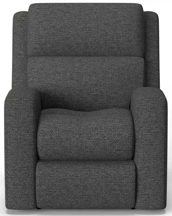 Score Gray Zero Gravity Power Recliner with Power Lumbar and USB Charging
