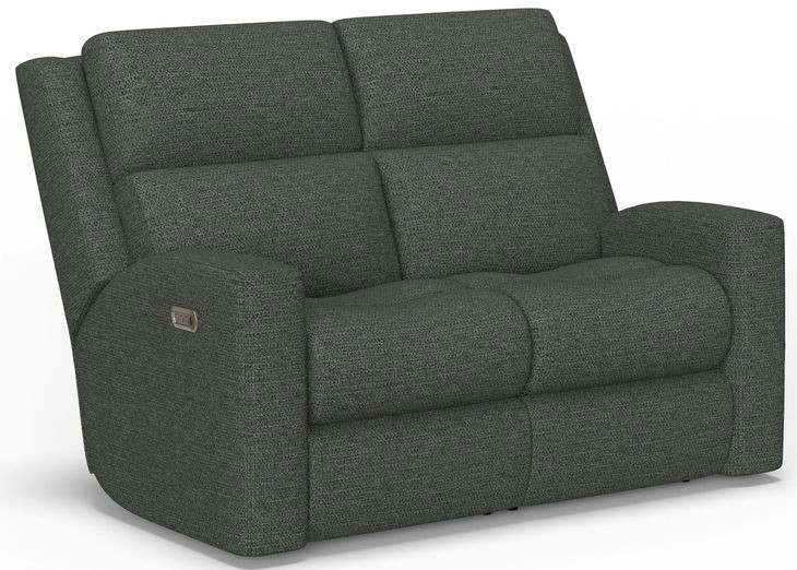 Score Midnight 62" Zero Gravity Power Reclining Loveseat with Power Lumbar and USB Charging