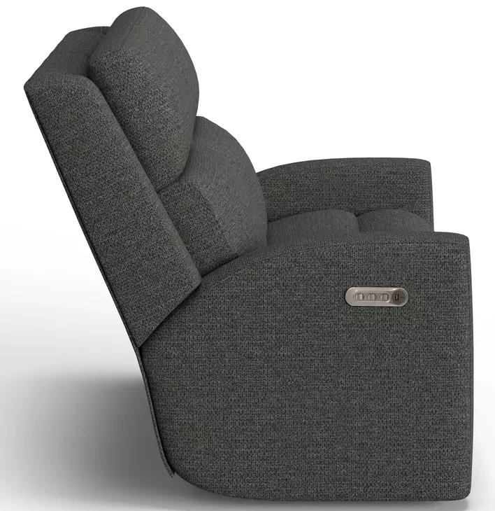 Score Midnight 62" Zero Gravity Power Reclining Loveseat with Power Lumbar and USB Charging