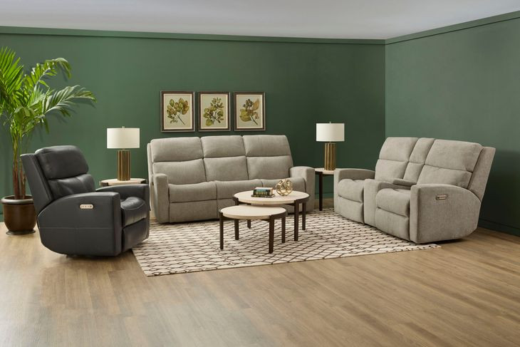 Score Beige Zero Gravity Power Reclining Living Room Set