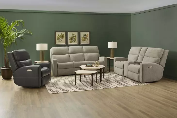 Score Beige Zero Gravity Power Reclining Living Room Set