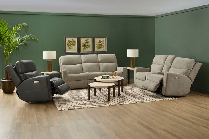 Score Beige Zero Gravity Power Reclining Living Room Set