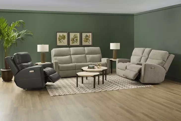 Score Beige Zero Gravity Power Reclining Living Room Set