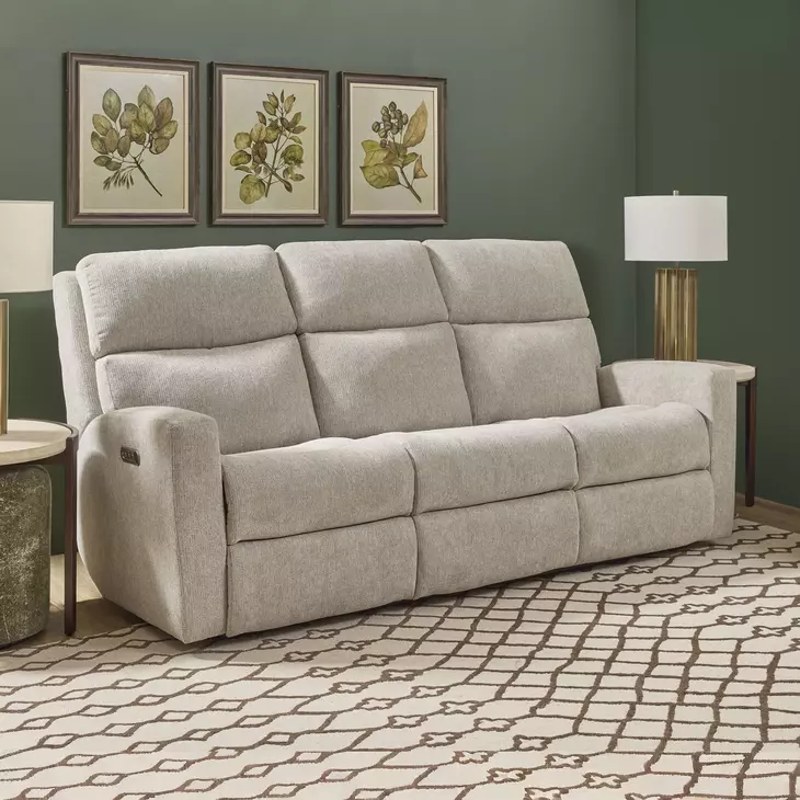 Score Beige 87" Zero Gravity Power Reclining Sofa with Power Lumbar and USB Charging