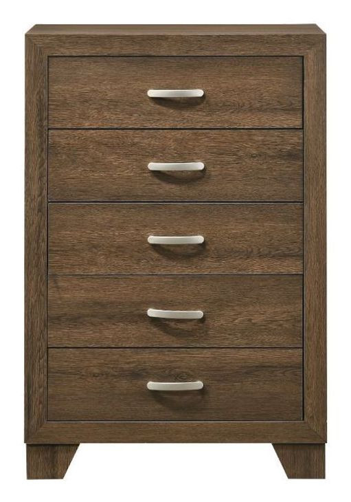 Miquell Oak 5 Drawer Chest