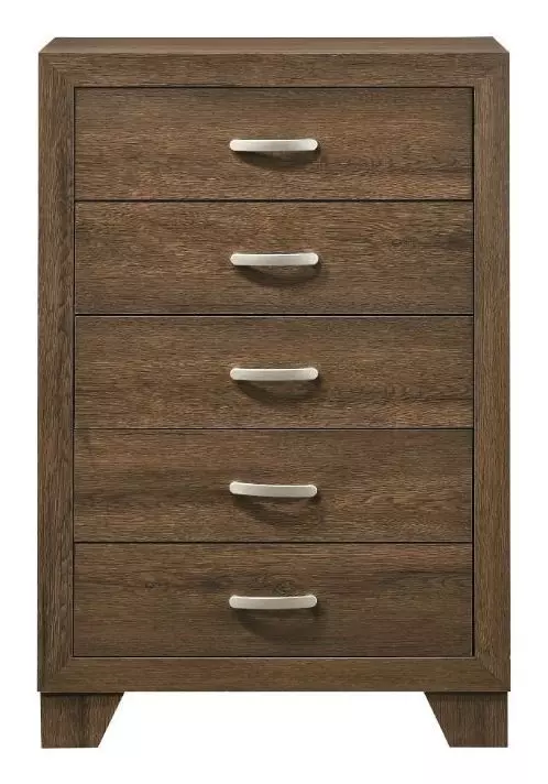 Miquell Oak 5 Drawer Chest