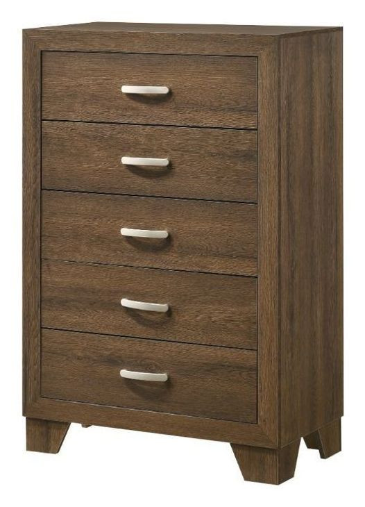 Miquell Oak 5 Drawer Chest