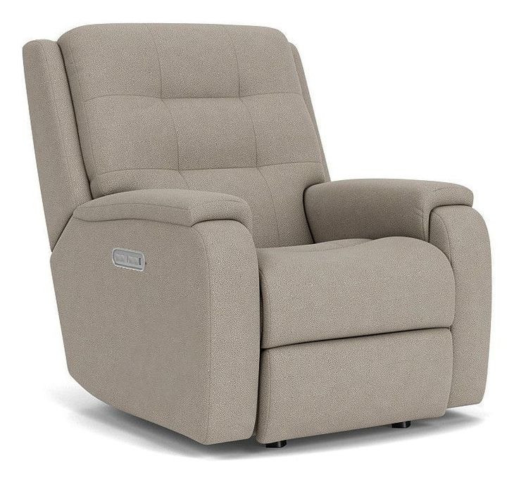 Arlo Gray Rocker Power Recliner with Power Lumbar and USB Charging