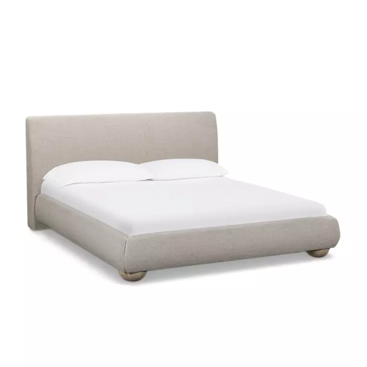 Rayne Cream King Upholstered Panel Bed