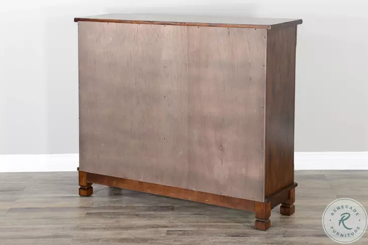 Maple Haze Dark Brown Wood 4 Glass Door 42" Bookcase
