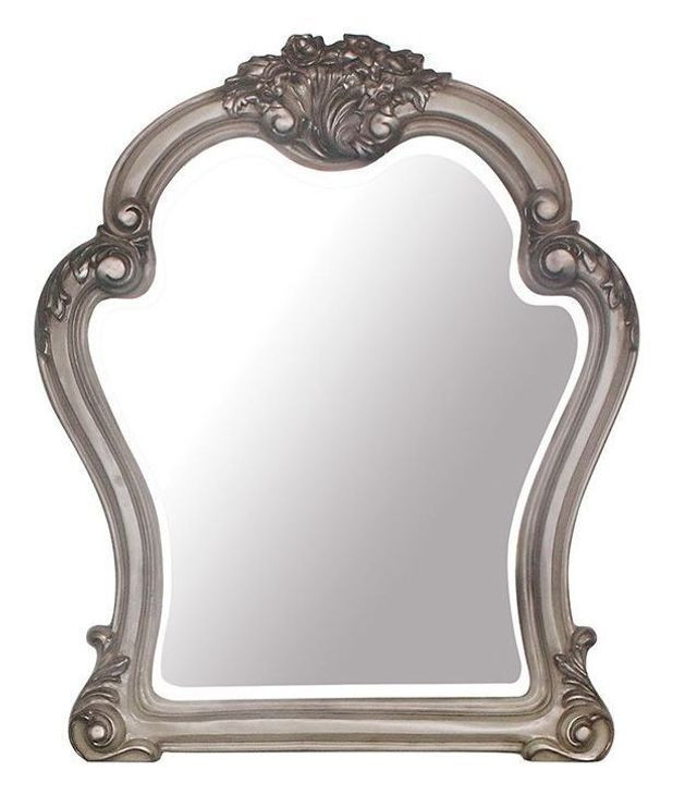 Dresden Vintage Bone White Arched Dresser Mirror