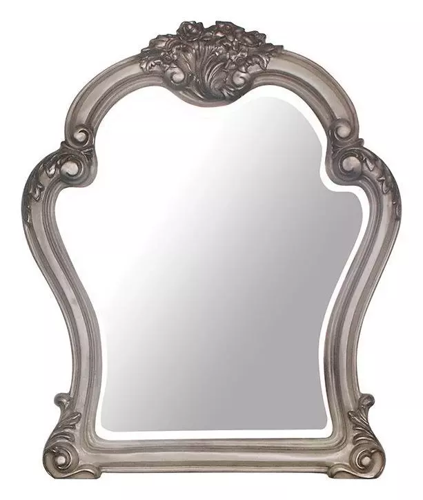 Dresden Vintage Bone White Arched Dresser Mirror