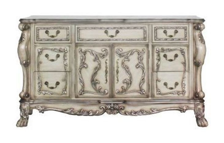Dresden Vintage Bone White 7 Drawer Dresser