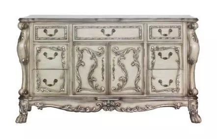 Dresden Vintage Bone White 7 Drawer Dresser