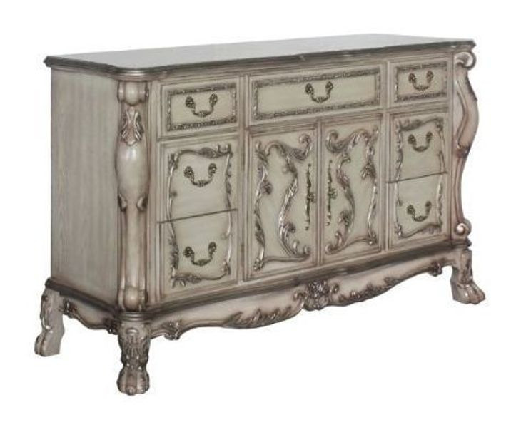 Dresden Vintage Bone White 7 Drawer Dresser