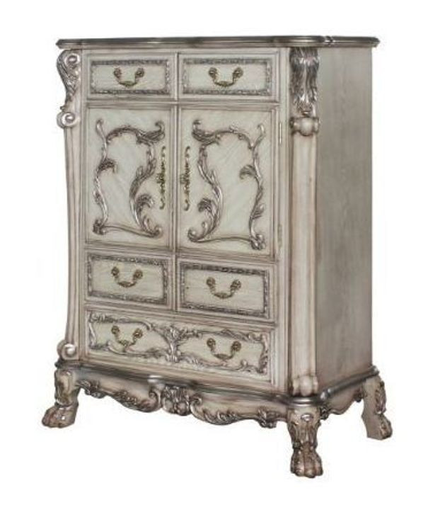Dresden Vintage Bone White 5 Drawer Chest