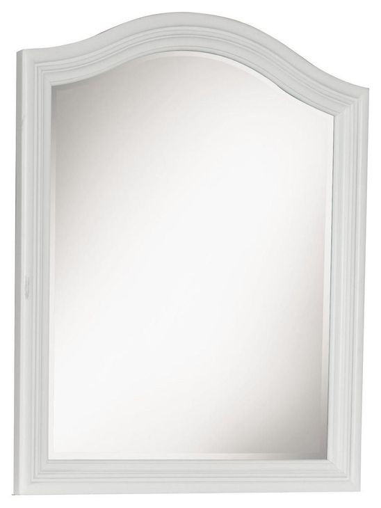 Madison Natural White Painted Arched Dresser Mirror
