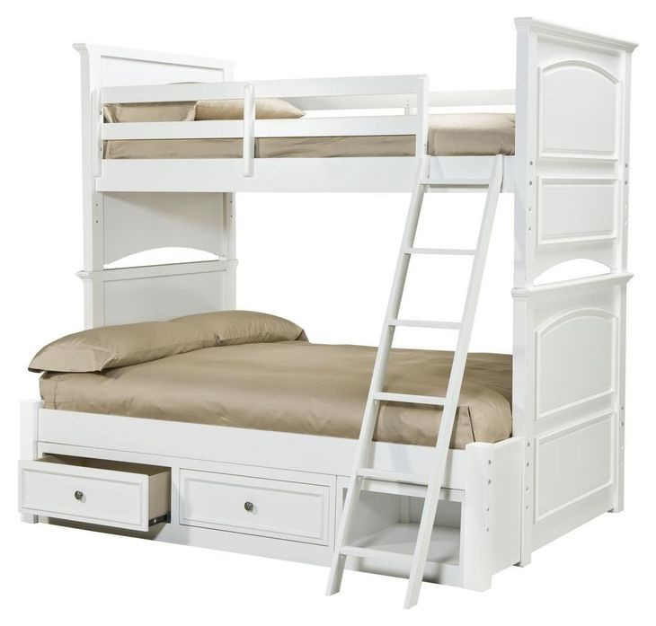 Madison Natural White Twin Over Full Bunk Bed