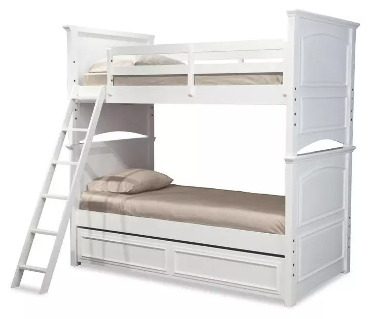 Madison Natural White Twin Over Twin Bunk Bed